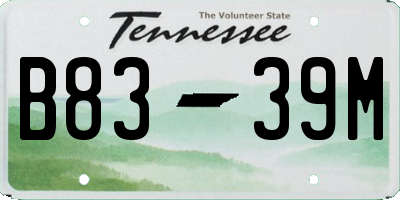 TN license plate B8339M