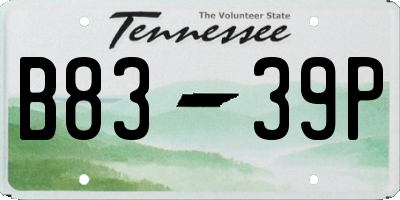 TN license plate B8339P