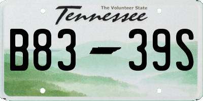 TN license plate B8339S