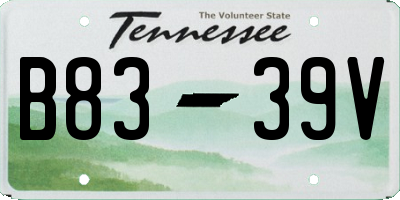 TN license plate B8339V
