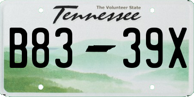 TN license plate B8339X