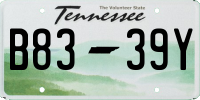 TN license plate B8339Y