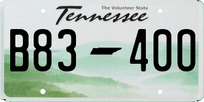 TN license plate B8340O