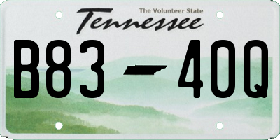 TN license plate B8340Q