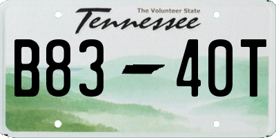 TN license plate B8340T