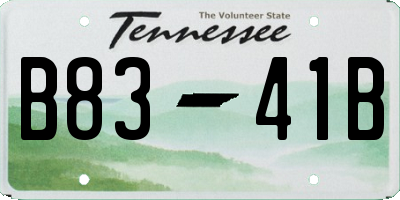 TN license plate B8341B