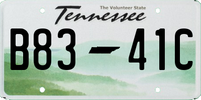 TN license plate B8341C