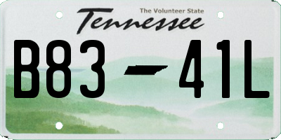 TN license plate B8341L