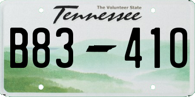 TN license plate B8341O