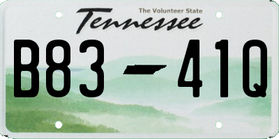 TN license plate B8341Q