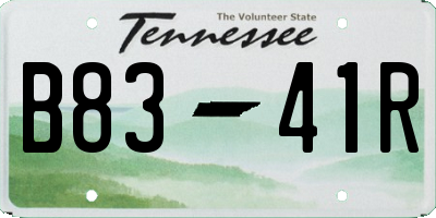 TN license plate B8341R