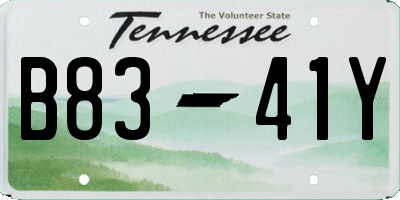 TN license plate B8341Y