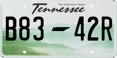 TN license plate B8342R