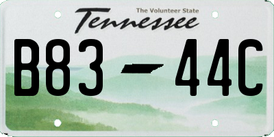 TN license plate B8344C