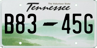 TN license plate B8345G