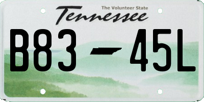 TN license plate B8345L