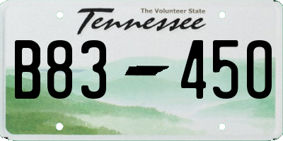 TN license plate B8345O