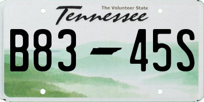 TN license plate B8345S