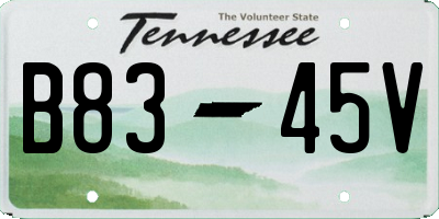 TN license plate B8345V