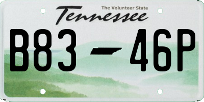 TN license plate B8346P