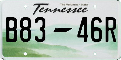 TN license plate B8346R