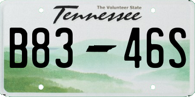 TN license plate B8346S