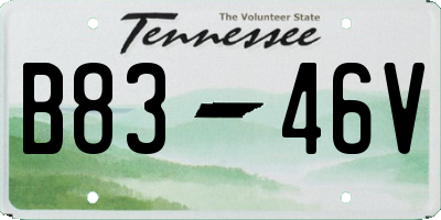 TN license plate B8346V