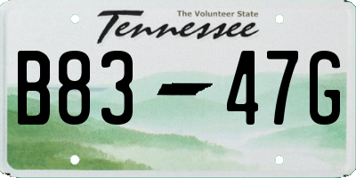 TN license plate B8347G