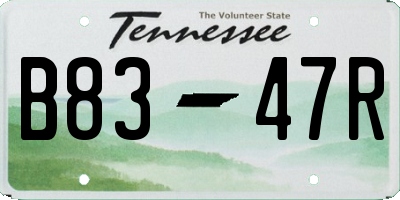 TN license plate B8347R