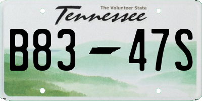 TN license plate B8347S