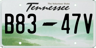 TN license plate B8347V