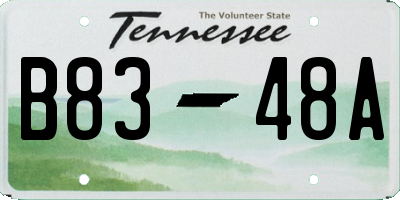 TN license plate B8348A