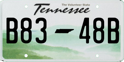 TN license plate B8348B