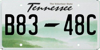 TN license plate B8348C
