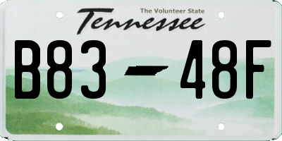 TN license plate B8348F
