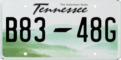 TN license plate B8348G