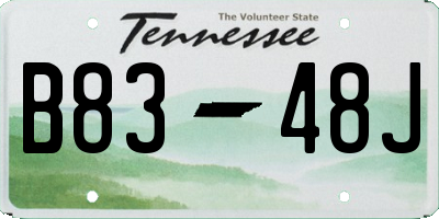 TN license plate B8348J