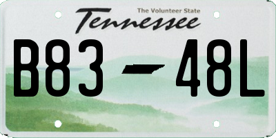 TN license plate B8348L
