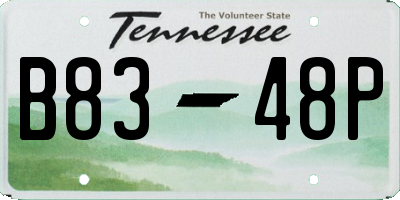 TN license plate B8348P