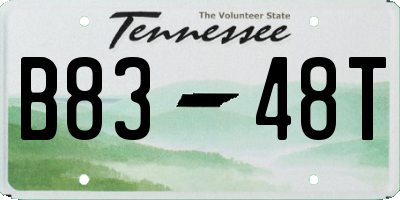 TN license plate B8348T