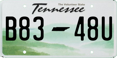 TN license plate B8348U