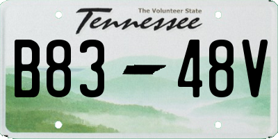 TN license plate B8348V