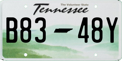 TN license plate B8348Y