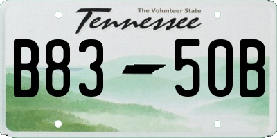 TN license plate B8350B