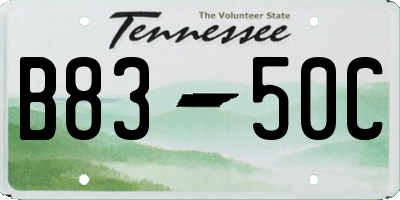 TN license plate B8350C