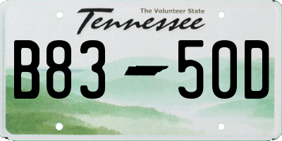 TN license plate B8350D