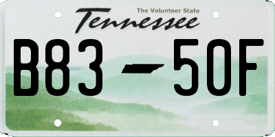 TN license plate B8350F