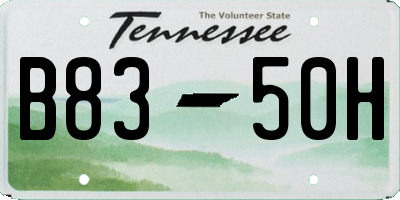 TN license plate B8350H