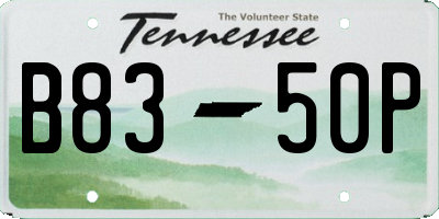 TN license plate B8350P