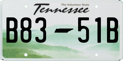 TN license plate B8351B
